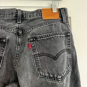 Levi's Women's Black Washed Straight Jeans with Red Tab